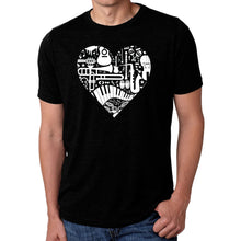 Load image into Gallery viewer, Musical Instrument Heart - Men's Premium Blend Word Art T-Shirt