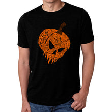 Load image into Gallery viewer, Evil Pumpkin - Men&#39;s Premium Blend Word Art T-Shirt