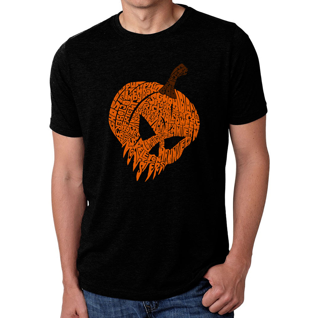 Evil Pumpkin - Men's Premium Blend Word Art T-Shirt