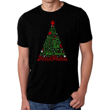Load image into Gallery viewer, Holiday Christmas Tree - Men's Premium Blend Word Art T-Shirt