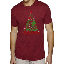 Load image into Gallery viewer, Holiday Christmas Tree - Men's Premium Blend Word Art T-Shirt