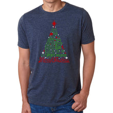 Load image into Gallery viewer, Holiday Christmas Tree - Men's Premium Blend Word Art T-Shirt