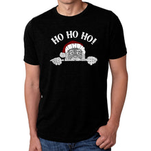 Load image into Gallery viewer, Peeking Santa - Men's Premium Blend Word Art T-Shirt