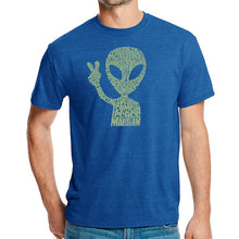 Load image into Gallery viewer, Peace Alien - Men's Premium Blend Word Art T-Shirt