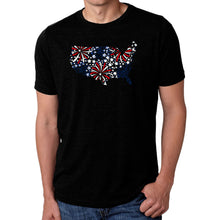 Load image into Gallery viewer, USA Fireworks - Men's Premium Blend Word Art T-Shirt
