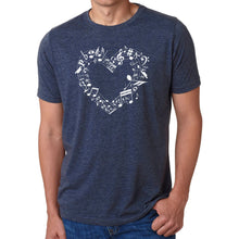 Load image into Gallery viewer, Sheet Music Heart - Men's Premium Blend Word Art T-Shirt