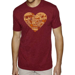 Thanksgiving Heart - Men's Premium Blend Word Art T-Shirt