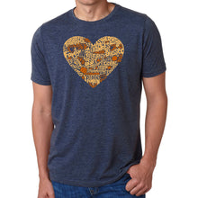 Load image into Gallery viewer, Thanksgiving Heart - Men&#39;s Premium Blend Word Art T-Shirt