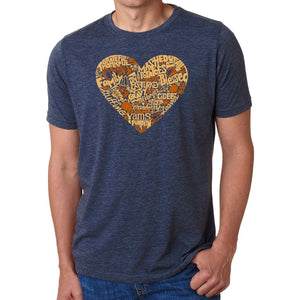 Thanksgiving Heart - Men's Premium Blend Word Art T-Shirt