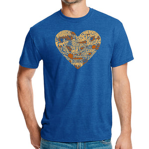 Thanksgiving Heart - Men's Premium Blend Word Art T-Shirt