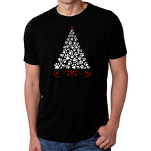 Load image into Gallery viewer, Paw Christmas Tree - Men&#39;s Premium Blend Word Art T-Shirt