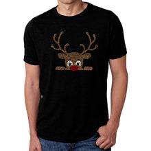 Load image into Gallery viewer, Peeking Reindeer - Men's Premium Blend Word Art T-Shirt