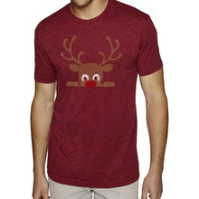 Load image into Gallery viewer, Peeking Reindeer - Men's Premium Blend Word Art T-Shirt