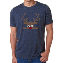 Load image into Gallery viewer, Peeking Reindeer - Men's Premium Blend Word Art T-Shirt