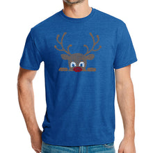 Load image into Gallery viewer, Peeking Reindeer - Men's Premium Blend Word Art T-Shirt