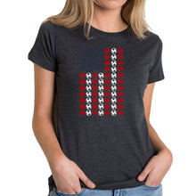 Load image into Gallery viewer, Soccer Flag - Women's Premium Blend Word Art T-Shirt