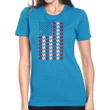 Load image into Gallery viewer, Soccer Flag - Women's Premium Blend Word Art T-Shirt
