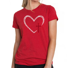 Load image into Gallery viewer, Blessed Heart - Women's Premium Blend Word Art T-Shirt
