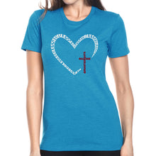 Load image into Gallery viewer, Blessed Heart - Women's Premium Blend Word Art T-Shirt