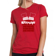 Load image into Gallery viewer, Chimney Santa - Women's Premium Blend Word Art T-Shirt