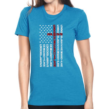 Load image into Gallery viewer, Cross Flag - Women's Premium Blend Word Art T-Shirt