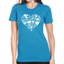 Load image into Gallery viewer, Halloween Heart - Women&#39;s Premium Blend Word Art T-Shirt