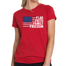 Load image into Gallery viewer, Faith Flag - Women's Premium Blend Word Art T-Shirt
