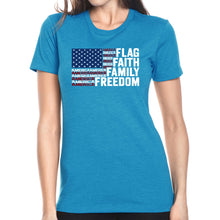 Load image into Gallery viewer, Faith Flag - Women's Premium Blend Word Art T-Shirt
