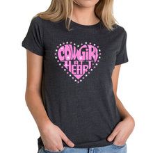Load image into Gallery viewer, Cowgirl at Heart - Women's Premium Blend Word Art T-Shirt