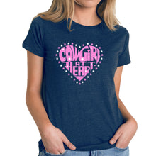 Load image into Gallery viewer, Cowgirl at Heart - Women's Premium Blend Word Art T-Shirt