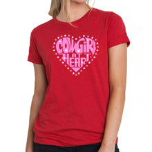 Load image into Gallery viewer, Cowgirl at Heart - Women's Premium Blend Word Art T-Shirt