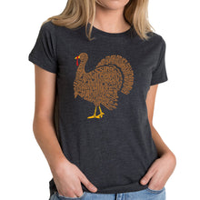Load image into Gallery viewer, Thankgiving Turkey - Women's Premium Blend Word Art T-Shirt