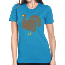 Load image into Gallery viewer, Thankgiving Turkey - Women's Premium Blend Word Art T-Shirt