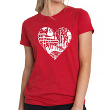 Load image into Gallery viewer, Musical Instrument Heart - Women's Premium Blend Word Art T-Shirt