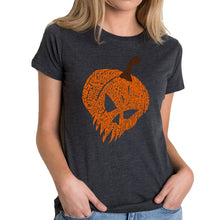 Load image into Gallery viewer, Evil Pumpkin - Women's Premium Blend Word Art T-Shirt