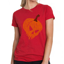 Load image into Gallery viewer, Evil Pumpkin - Women's Premium Blend Word Art T-Shirt
