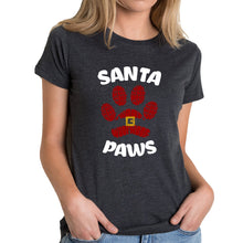 Load image into Gallery viewer, Santa Paws - Women's Premium Blend Word Art T-Shirt