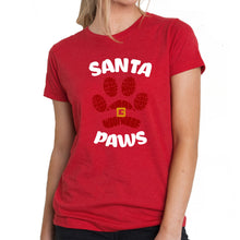 Load image into Gallery viewer, Santa Paws - Women's Premium Blend Word Art T-Shirt