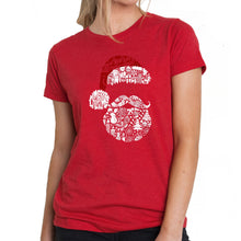 Load image into Gallery viewer, Santa Pics - Women's Premium Blend Word Art T-Shirt