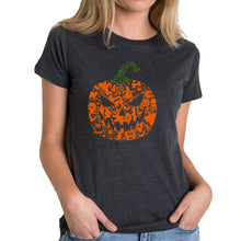 Load image into Gallery viewer, Halloween Pumpkin - Women's Premium Blend Word Art T-Shirt