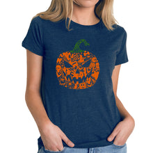 Load image into Gallery viewer, Halloween Pumpkin - Women's Premium Blend Word Art T-Shirt