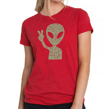 Load image into Gallery viewer, Peace Alien - Women's Premium Blend Word Art T-Shirt