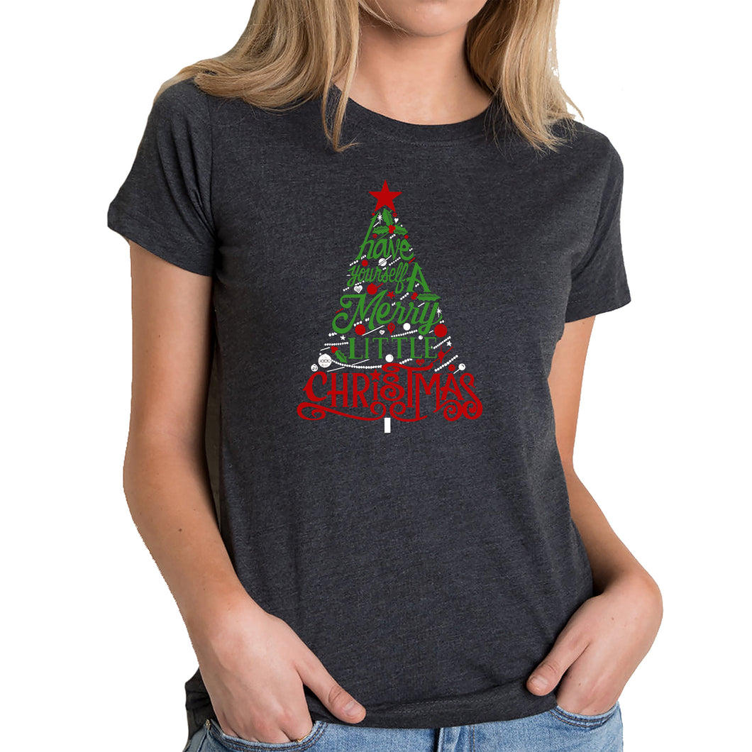 Have Yourself a Merry Little Christmas - Women's Premium Blend Word Art T-Shirt