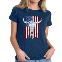 Load image into Gallery viewer, Patriot Flag - Women's Premium Blend Word Art T-Shirt