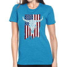 Load image into Gallery viewer, Patriot Flag - Women's Premium Blend Word Art T-Shirt