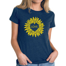 Load image into Gallery viewer, Sunflower Love - Women's Premium Blend Word Art T-Shirt
