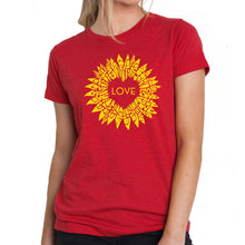 Load image into Gallery viewer, Sunflower Love - Women's Premium Blend Word Art T-Shirt