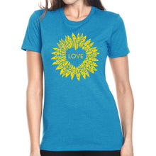 Load image into Gallery viewer, Sunflower Love - Women's Premium Blend Word Art T-Shirt