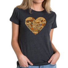 Load image into Gallery viewer, Thanksgiving Heart - Women&#39;s Premium Blend Word Art T-Shirt