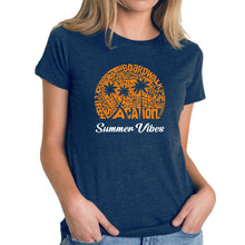 Load image into Gallery viewer, Summer Vibes - Women&#39;s Premium Blend Word Art T-Shirt